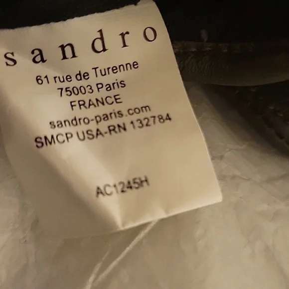 SANDRO Lamo Leather Gloves